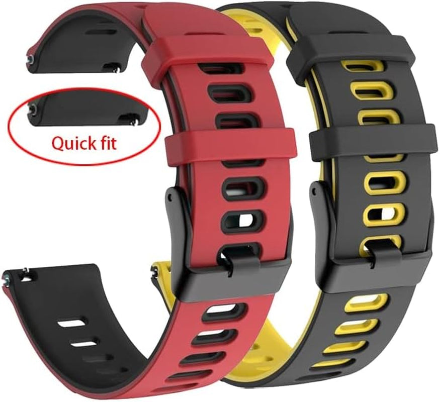 TWRQA Sport Silicone Bands for Garmin Venu 2 Plus/Sq Wrist Straps for Forerunner 245 645M 158 55 Vivoactive 4 3 Music 20MM/22MM  TWRQA   