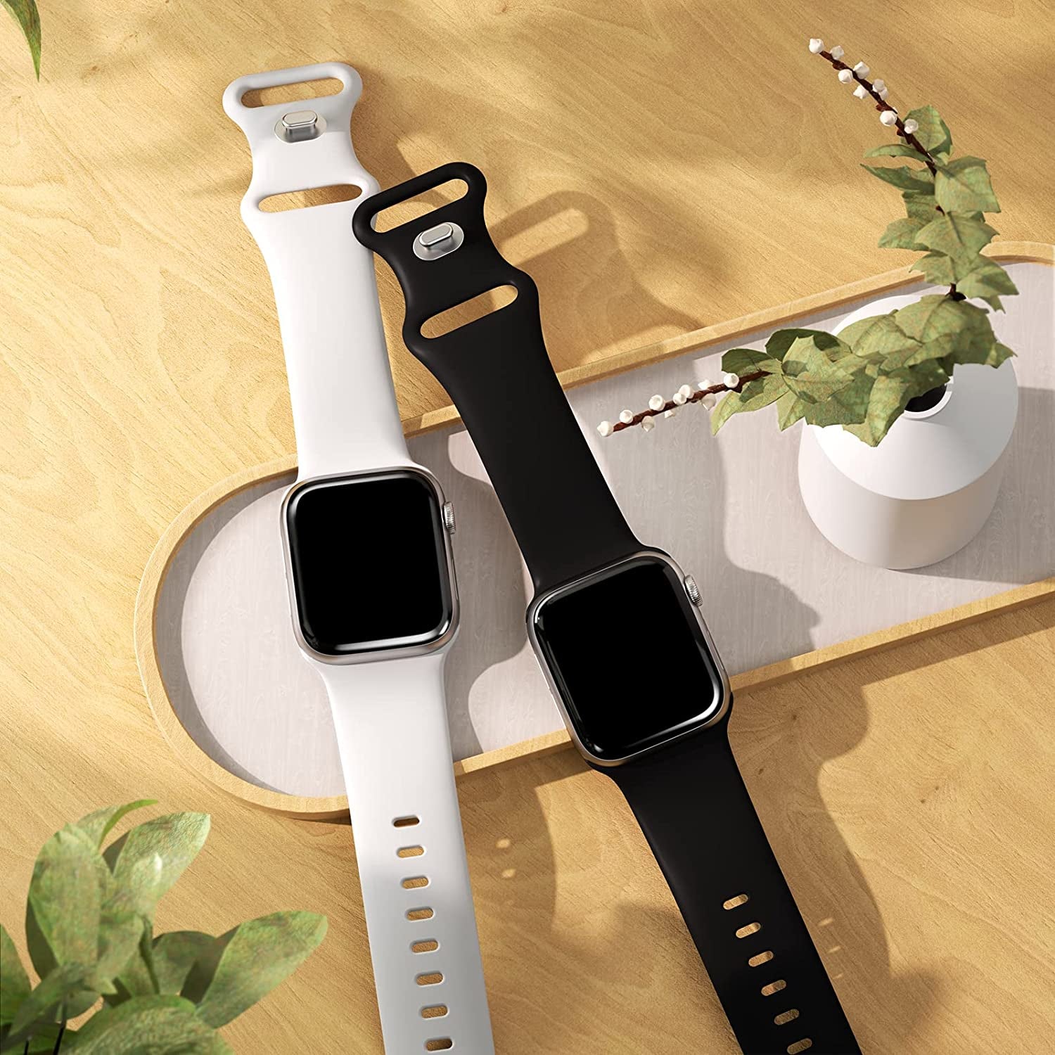 ZALAVER Bands Compatible with Apple Watch Band 38Mm 40Mm 41Mm 42Mm 44Mm 45Mm 49Mm, Soft Silicone Sport Replacement Band for Iwatch SE Ultra Series 8 7 6 5 4 3 2 1 Women Men  ZALAVER   