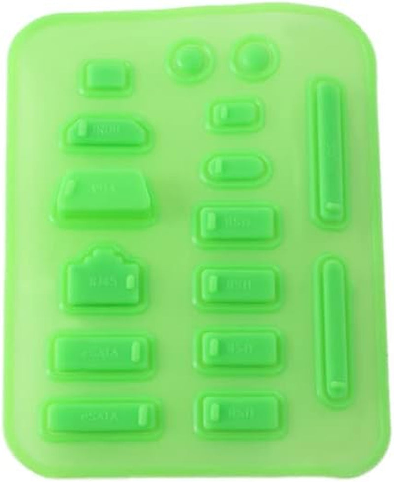 16Pcs/Set Laptop anti Dust Plug Colorful Silicone anti Dust Plug Cover Stopper Dust Plug USB Port HDMI RJ45 Interface Waterproofcover(Green)  generic   