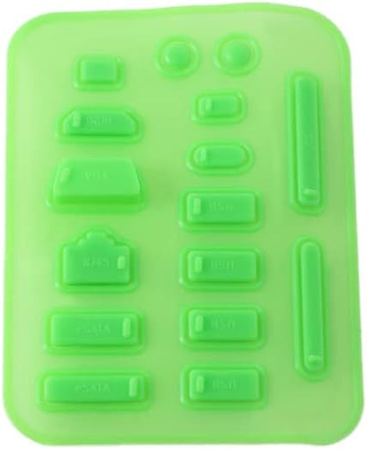 16Pcs/Set Laptop anti Dust Plug Colorful Silicone anti Dust Plug Cover Stopper Dust Plug USB Port HDMI RJ45 Interface Waterproofcover(Green)  generic   
