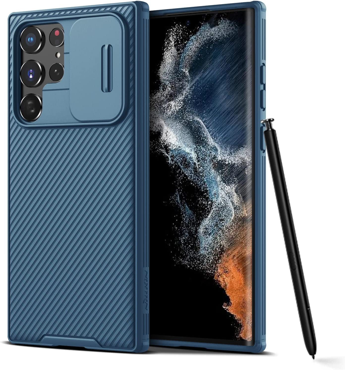 Nillkin for Samsung S22 Ultra Case, Camshield Pro Galaxy S22 Ultra Case with Slide Camera Cover, Slim Rugged Phone Case for Samsung Galaxy S22 Ultra 5G- Black 6.8''  Nillkin Blue For Samsung Galaxy S22 Ultra(6.8 Inch) 