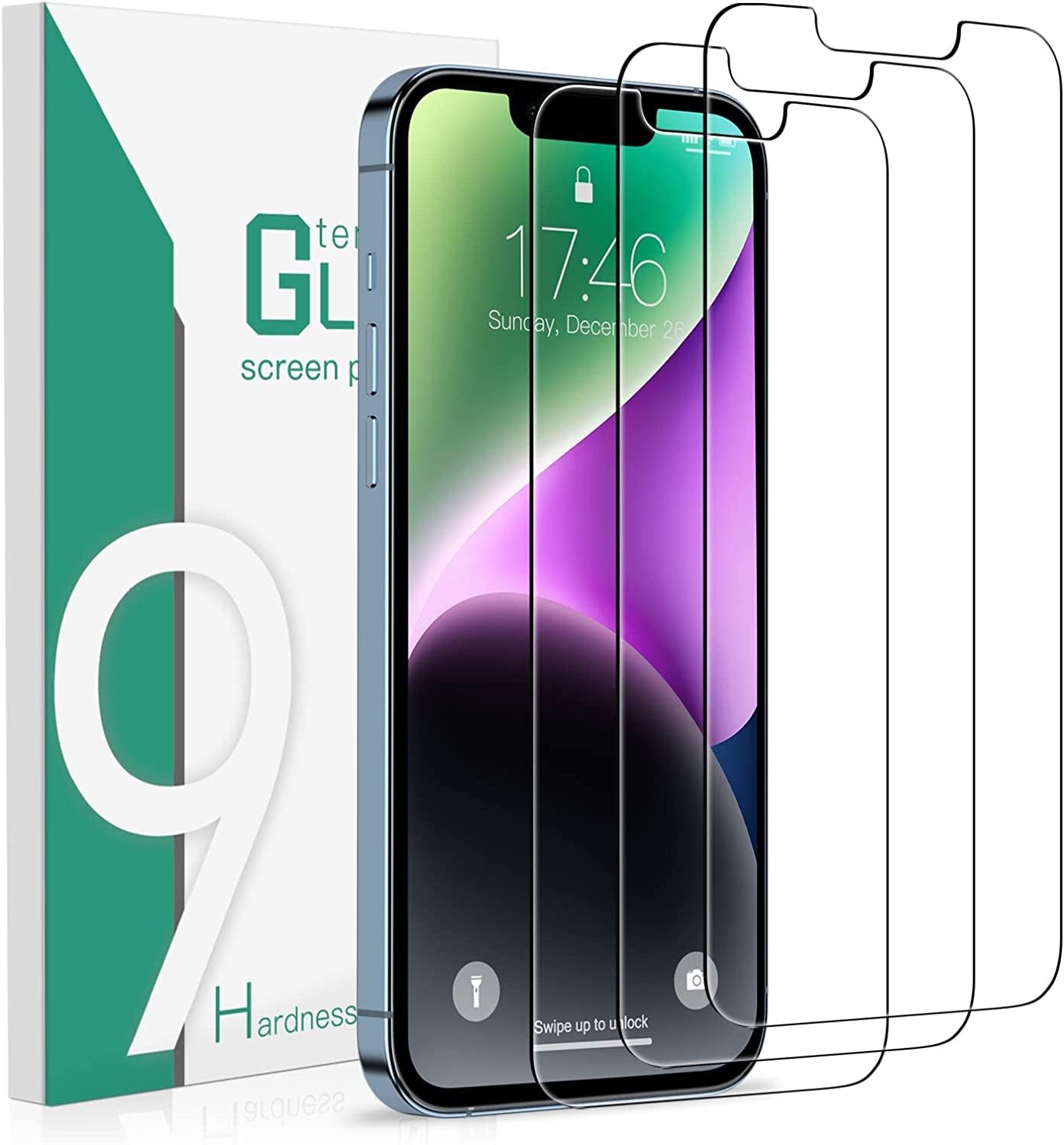 Degeyoyo Tempered Glass Screen Protector Compatible with Iphone 14/13/Iphone 13 Pro 6.1 Inch, Iphone 14/13/Iphone 13 Pro Screen Protector, Ultra HD, Case Friendly, Easy Install [3 Pack]  Degeyoyo   