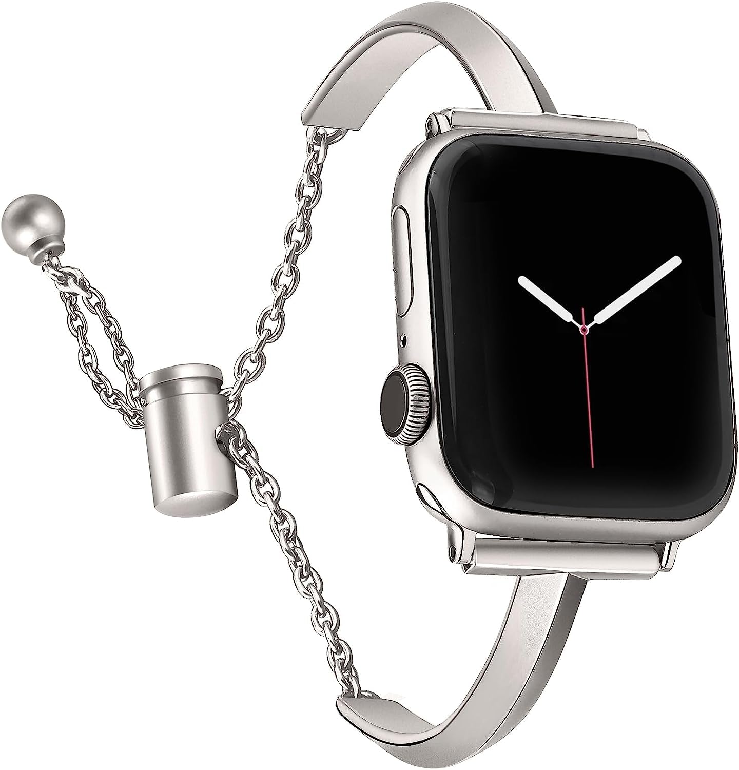 Plusroc Stainless Steel Band Compatible with Apple Watch Band 38Mm 40Mm 41Mm 42Mm 44Mm 45Mm Iwatch SE Series 8 7 6 5 4 3 2 1, Slim Versatile Bangle Bracelet for Women  PlusRoc Starlight 38mm/40mm/41mm 