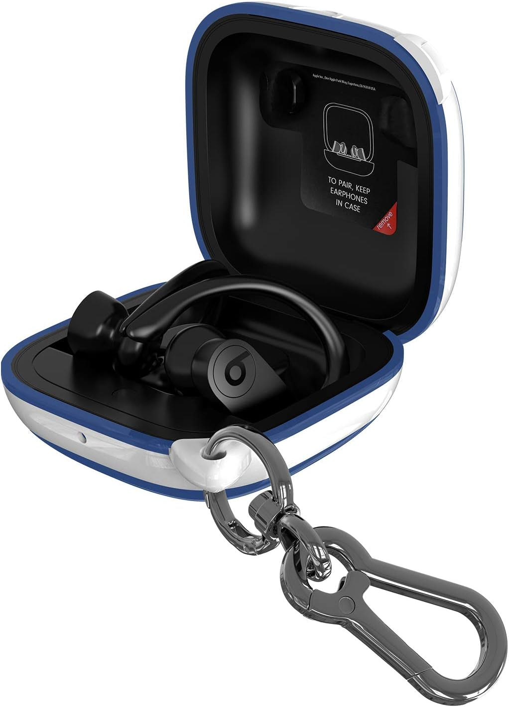 ANKASI Compatible Powerbeats Pro Case Cover,Full Protective Shockproof Anti-Slip Silicone Case for Beats Powerbeats Pro 2019(Black Edge+Yellow)  ANKASI white Edge+Midnight blue  