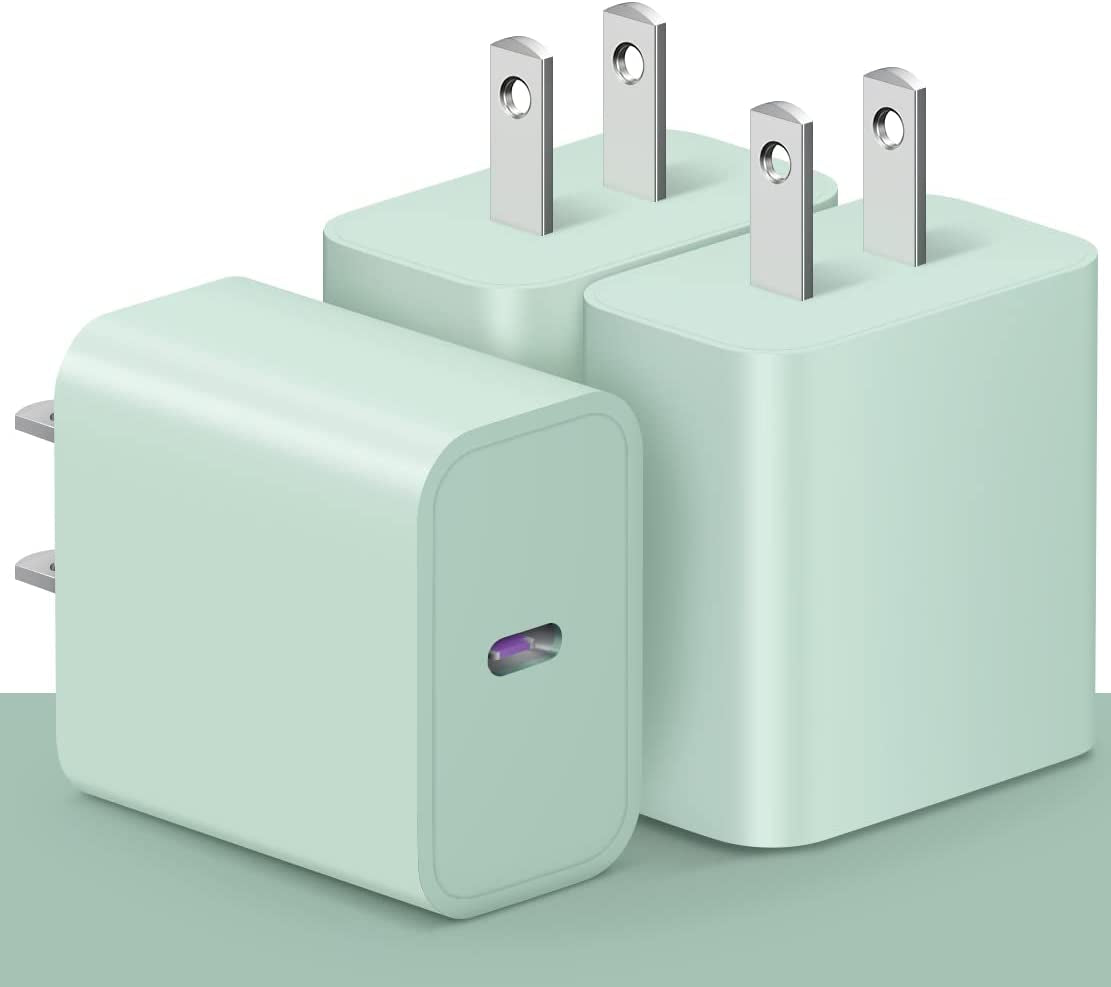 [3 Pack] USB C Wall Charger【Apple Mfi Certified】Iphone Charger Block 20W PD Power Adapter for Iphone 14/14 Pro/14 Pro Max/14 Plus/13/12/11, Ipad Pro, Google Pixel 7/6/5/4/3, Samsung Galaxy S22 S21 S20  Shenzhen Dipinle Technology Co., Ltd 3Pack Green  