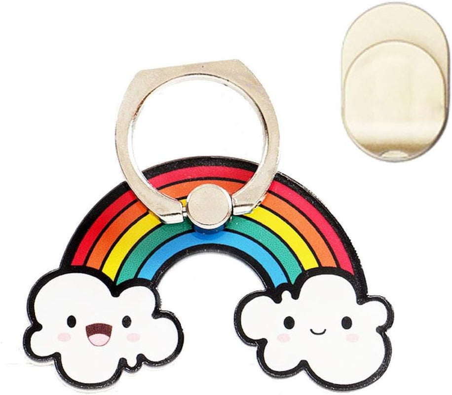 ZOSTLAND 3Pack Naughty Funny Blue Alien ET Handstand Stitch Phone Ring Universal 360°Adjustable Phone Case Finger Grip Stand Holder Desk Stent Mount Car Compatible with Iphone 13 12 11 MAX X plus Ipad  ZOEAST 1PC Rainbow  