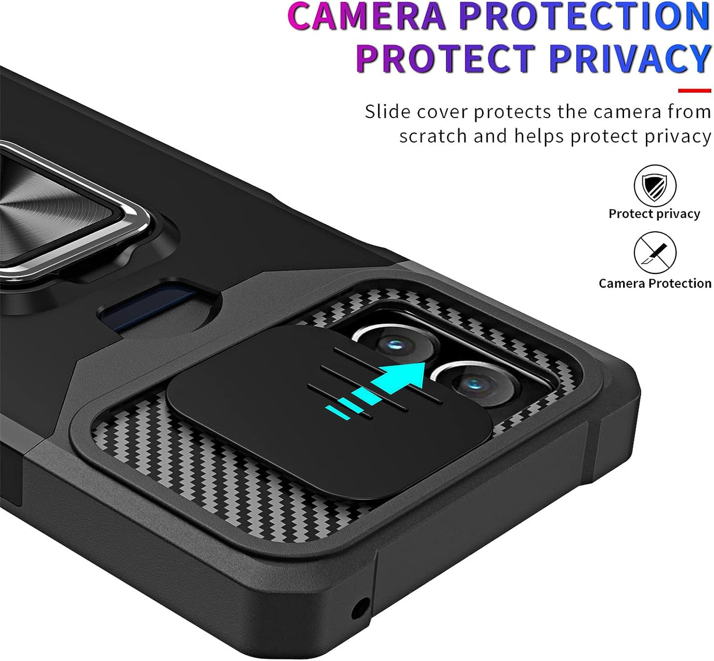 Ysnzaq for Xiaomi Redmi Note 12 5G Case with Card Holder and Sliding Camera (Not 4G), Military Grade Shockproof Protective Phone Cover for Xiaomi Redmi Note 12 5G /Xiaomi Poco X5 YHZH Green  Ysnzaq   