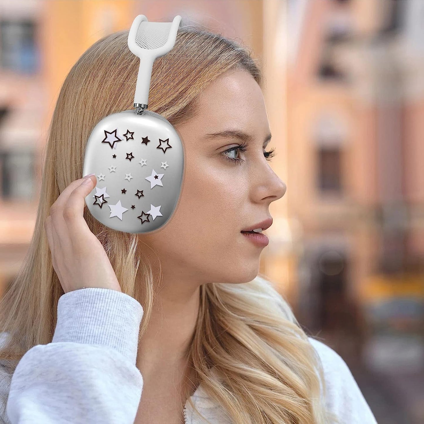 AIIEKZ Case Cover for Airpods Max, Painted Soft TPU Anti-Scratch Protective Ear Cups Case for Apple Airpods Max Headphones (Stars)  AIIEKZ   