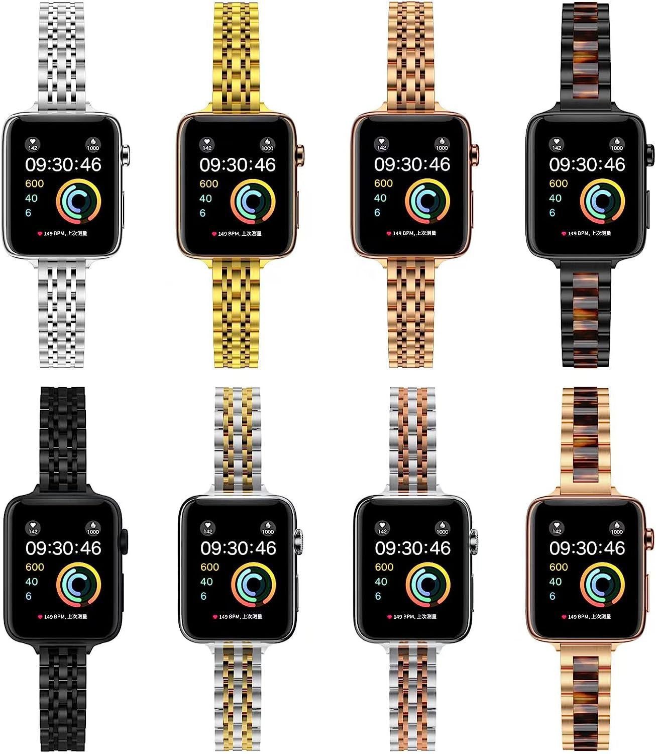 CINORS Metal Band Compatible with Apple Iwatch 38Mm 40Mm 42Mm 44Mm Women Replacement Stainless Steel Bands for Series 5 4 3 2 1  CINORS   