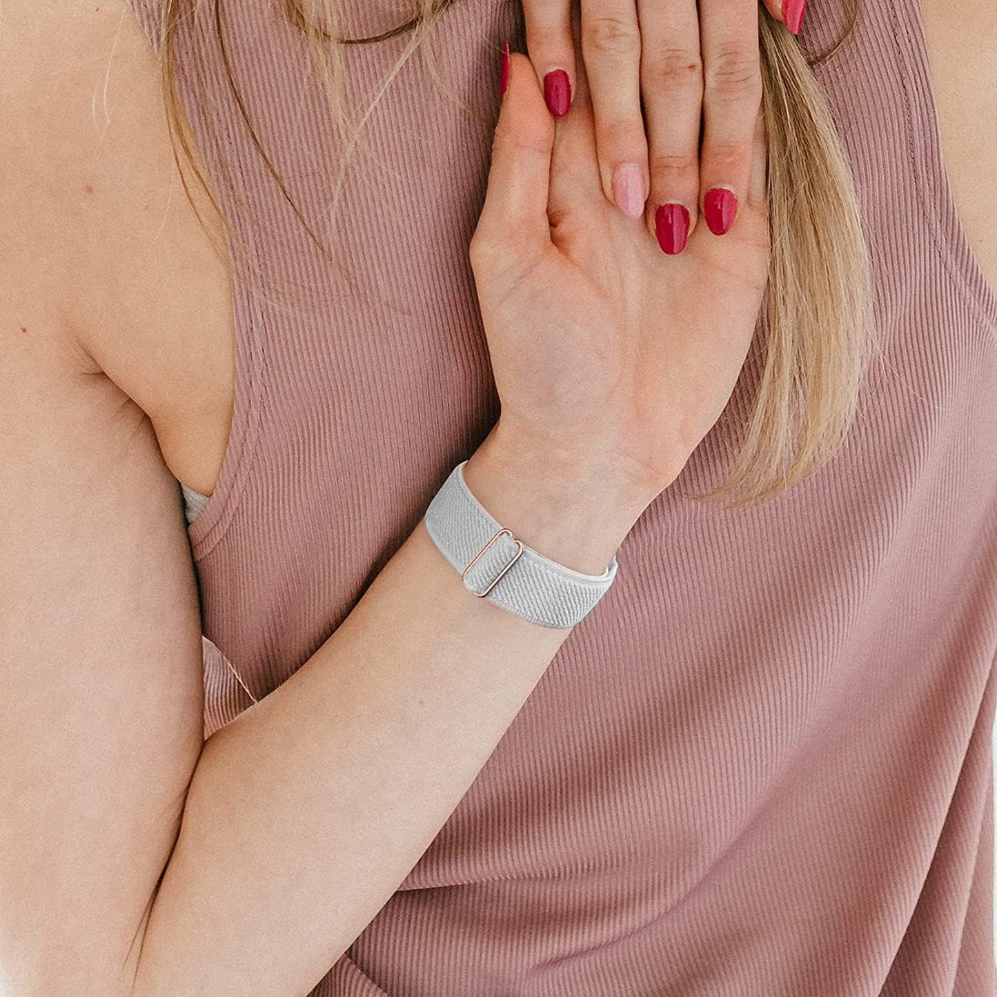 Krudary Elastic Bands Compatible with 18Mm Garmin Vivoactive 4S / Vivomove 3S/ Venu 2S , Soft Stretch Nylon Loop Bracelet Watch Strap Replacement Watchband for Garmin Forerunner 255S/255S Music  Krudary   