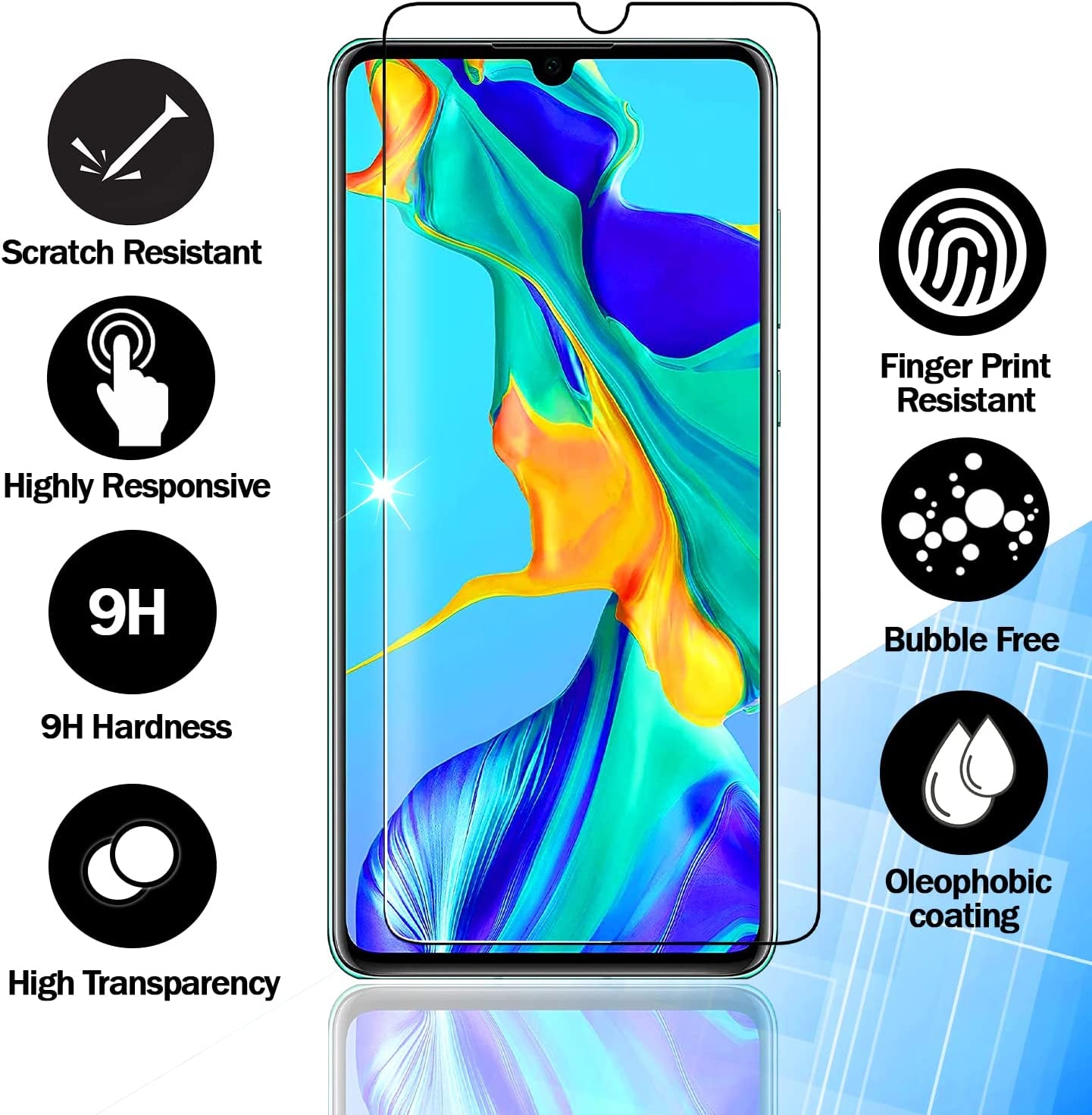 RKINC Screen Protector [4-Pack] for Samsung Galaxy A03/ A03S / A03 Core / A02/ A02S, Tempered Glass Film Screen Protector, 0.33Mm [Lifetimewarranty][Anti-Scratch][Anti-Shatter]  RKINC   