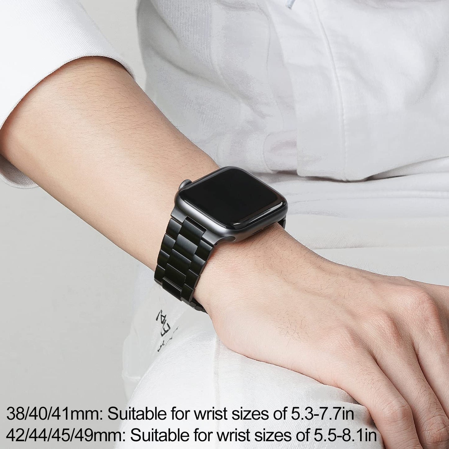 Iiteeology Compatible with Apple Watch Band 42Mm 44Mm 45Mm 49Mm 38Mm 40Mm 41Mm, Upgraded Solid Business Stainless Steel Band for Apple Iwatch Ultra SE Series 8 7 6 5 4  iiteeology   