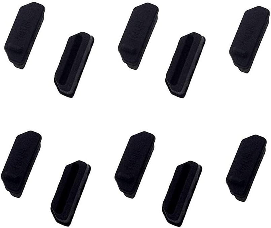 Silicone 10Pcs HDMI Anti-Dust Cover Plugs Protector Stopper Cap for Female Port Black for Tv,Computer,Other Devices.  LampVPath   
