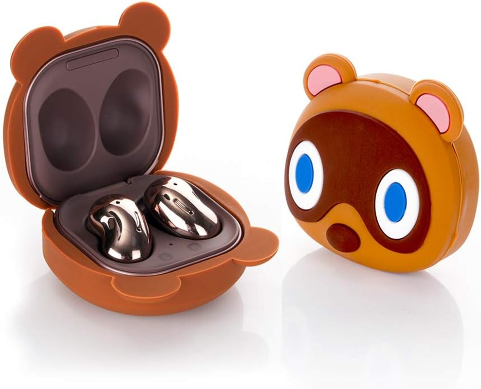 Fit Designed for Samsung Galaxy Buds2 Pro (2022) /Galaxy Buds 2 (2021) /Galaxy Buds Live (2020) /Galaxy Buds Pro (2021), Suublg Silicone Charging Case Protection Cover with Keychain (Estones)  Suublg Bear  