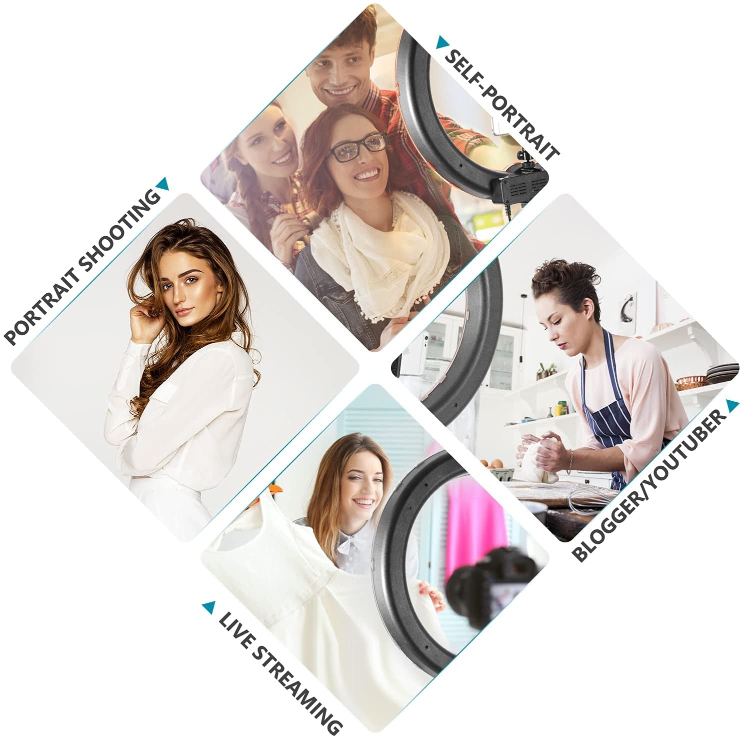 Neewer 18"/48Cm LED Ring Light: 52W Dimmable LED Ringlight Makeup Selfie Light Ring with Stand/Soft Tube/Phone Holder/Filter for Camera Phone Photography Youtube Tiktok Video Blogging Live Streaming  NEEWER   