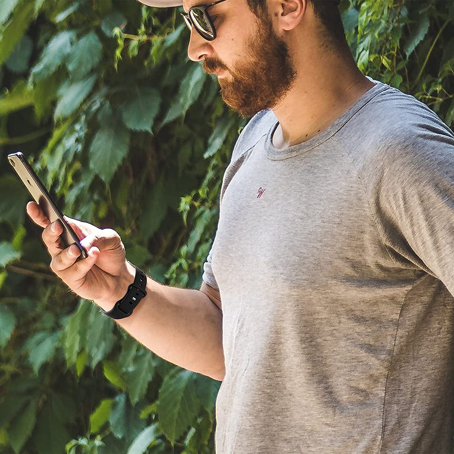 SNBLK [6 Pack] Compatible with Apple Watch Band 38Mm 40Mm 41Mm 42Mm 44Mm 45Mm 49Mm for Women Men, Soft Silicone Wrist Bands Sport Strap Compatible for Iwatch Series 8 7 6 5 4 3 2 1 SE Ultra  SNBLK   