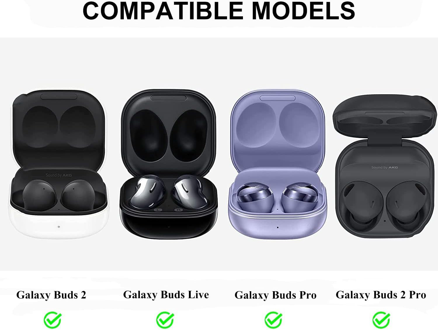 Lizhi for Samsung Galaxy Buds 2 Pro/Galaxy Buds 2/ Galaxy Buds Pro/Galaxy Buds Live, Soft Silicone Skin Cover Shock-Absorbing Protective Case with Keychain, Red  LiZHi   