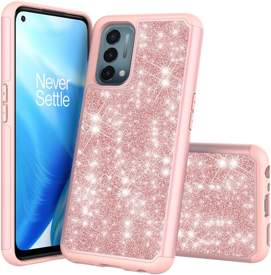 For Oneplus Nord N200 5G Case, NB Bling Phone Case Cover (Red, Oneplus Nord N200 5G)  PAPZINA Rose Gold Oneplus Nord N200 5G 