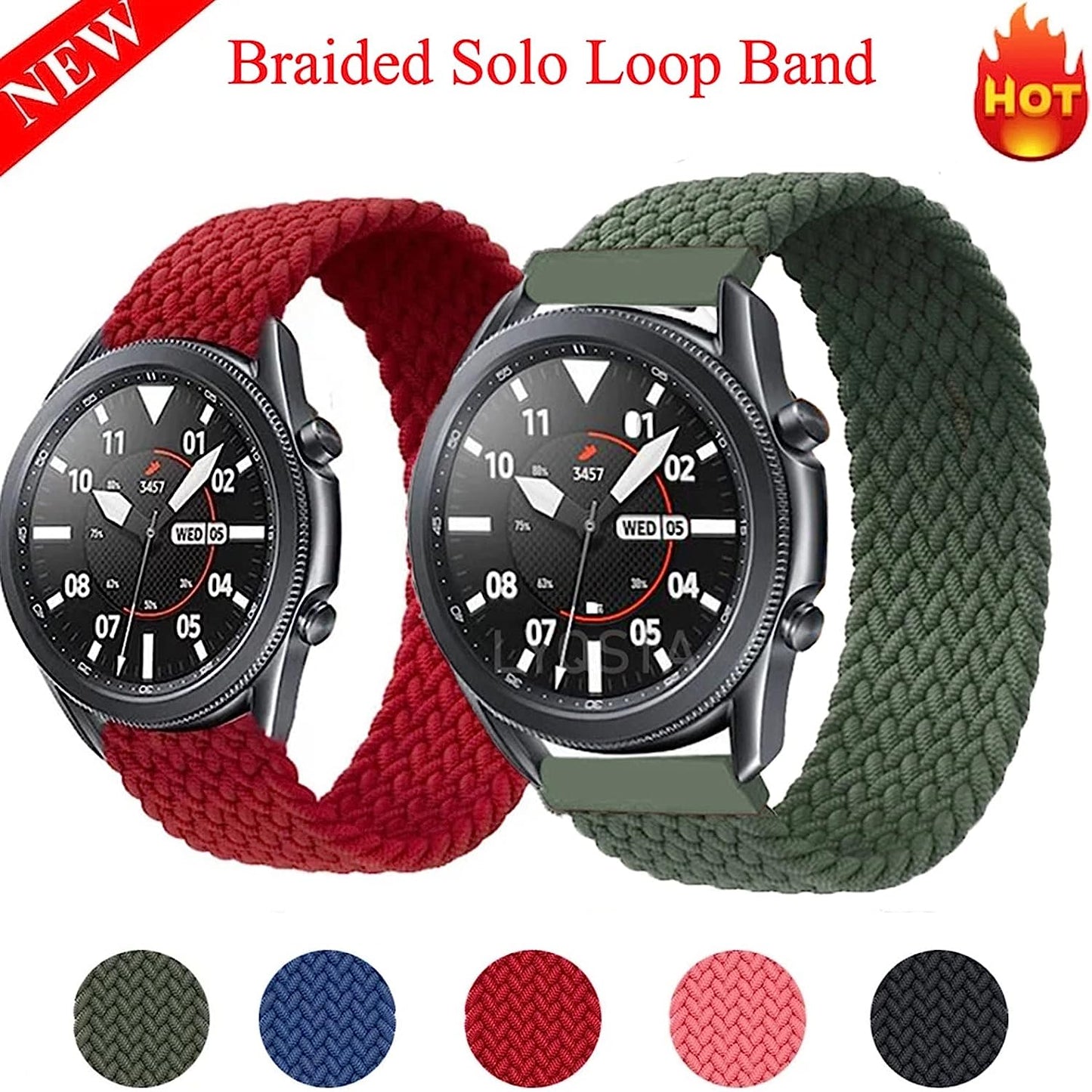 ZLAST Watch Band for Samsung Galaxy Watch 3 41/45/46/42Mm Active 2 Braided Solo Loop Fabric Bracelet for Huawei Watch Gt 2 Strap 20/22Mm  ZLAST   