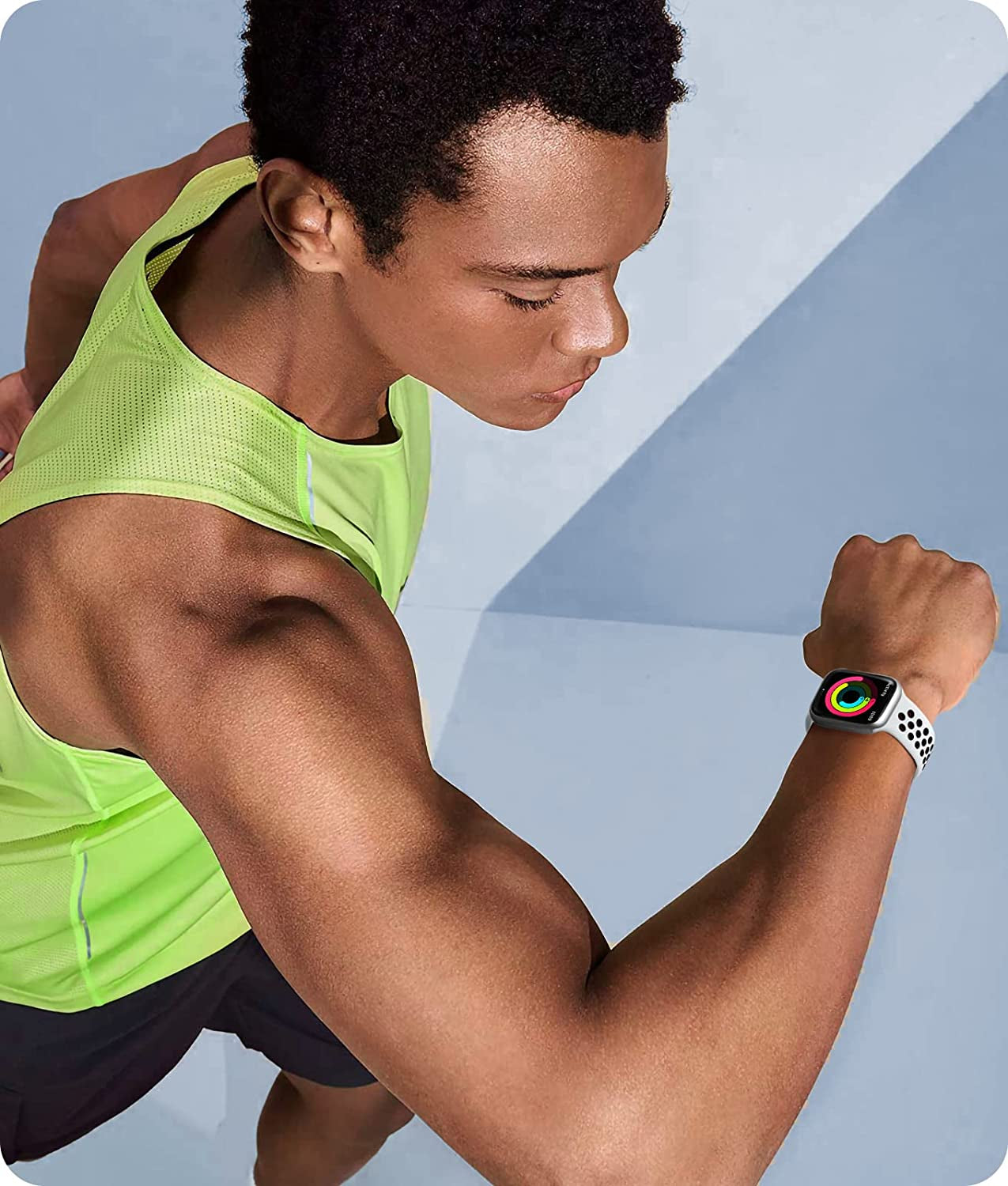 Keponew Sport Bands Compatible with Apple Watch 49Mm 45Mm 44Mm 42Mm 41Mm 40Mm 38Mm, 6 Pack Sport Breathable Soft Silicone Strap for Iwatch Ultra SE Series 8 7 6 5 4 3 2 1 Men Women  Keponew   