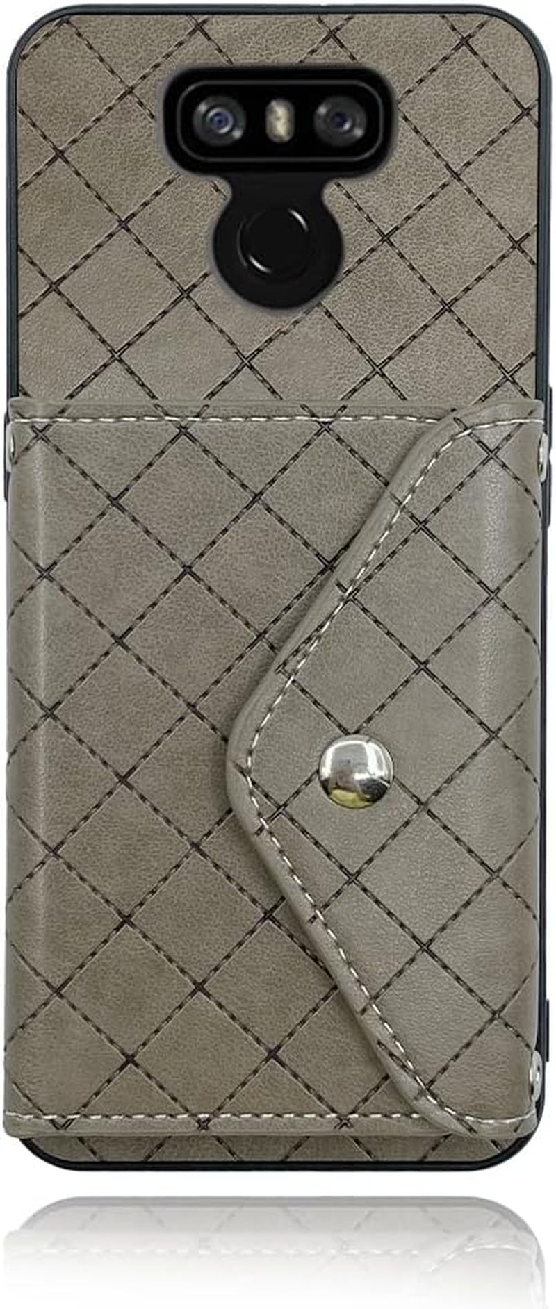 ELISORLI Compatible with LG G6 Wallet Cover with Crossbody Shoulder Strap Stand Leather Credit Card Holder Lanyard Phone Cover for LGG6 Thinq LG6 Thin Q G 6 plus G6+ 6G VS988 H872 Women Girl Grey  ELISORLI   