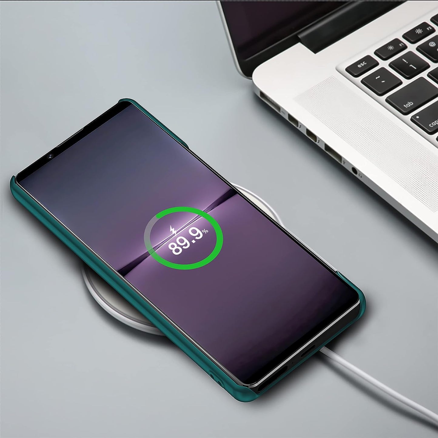 HZSANXIN Compatible with Sony Xperia 1V Case Full Cover Ultra Thin Matte anti Slip Scratch Resistant Back Shell (Green)  ZhongQi   