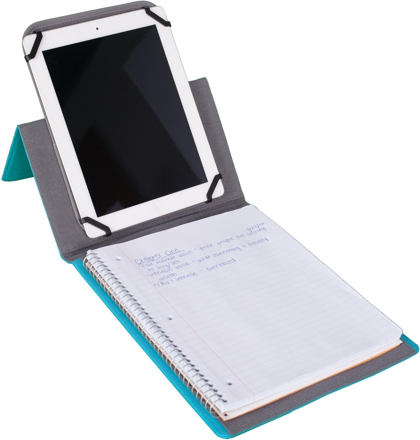 Five Star Tablet Stand / Holder + Notebook Case, Teal (73328)  ACCO Brands   