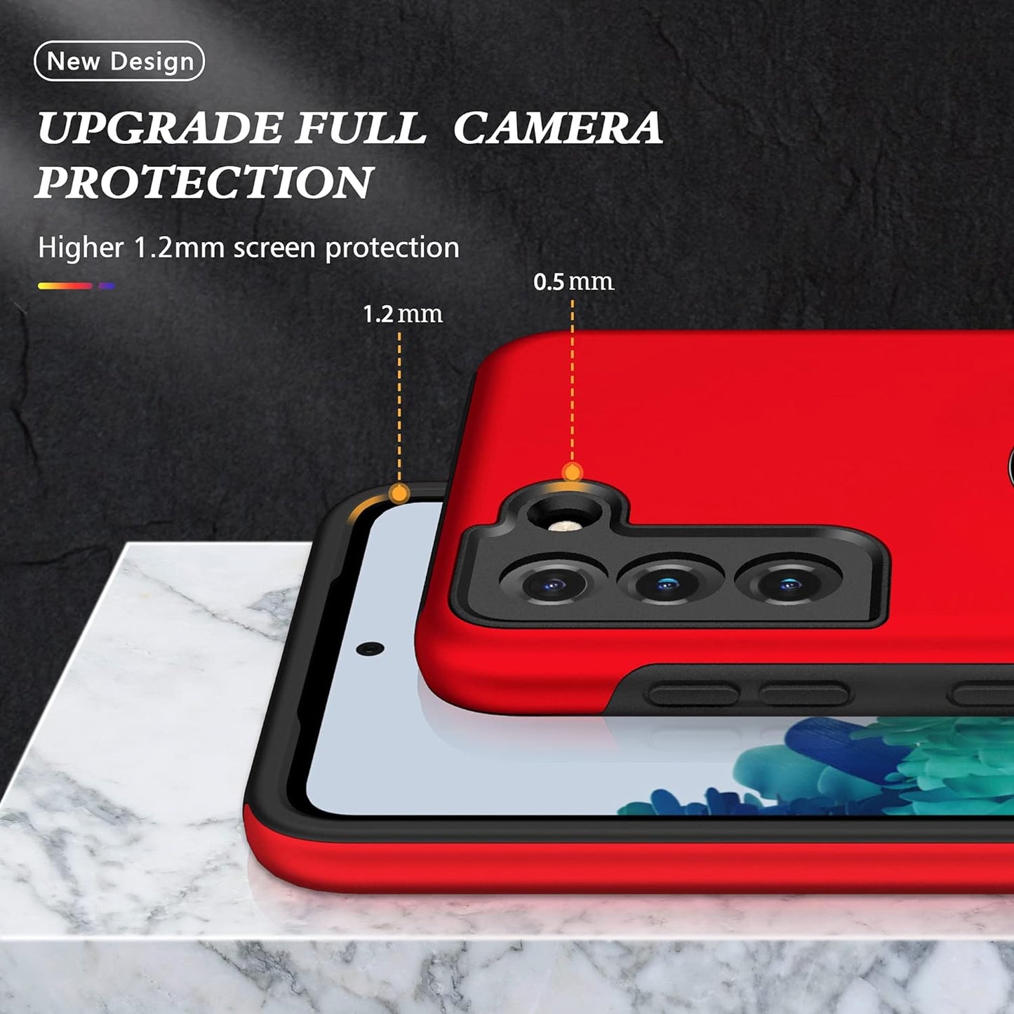Galaxy S22 plus Case for Samsung Galaxy S22 plus Case Military Grade Shockproof Built-In Ring Holder Kickstand Car Mount Armor Heavy Duty Protective Case for Galaxy S22+ plus Phone Case (Red)  Dionsibei   