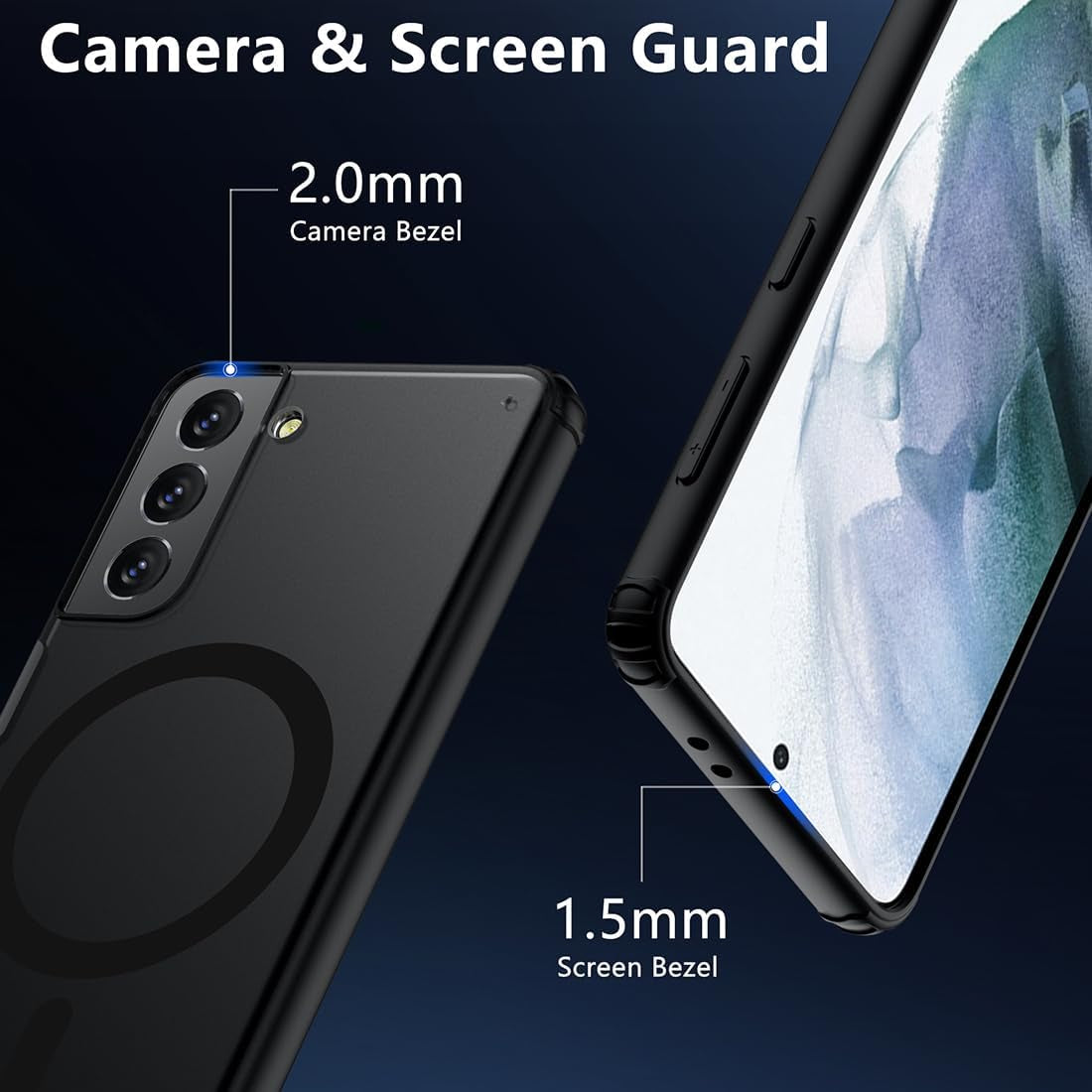 TIANNIUKE Magnetic Case for Samsung Galaxy S21 5G, Translucent Matte Anti-Fingerprint,Compatible with Magsafe,Slim Fit Shockproof Protective Phone Case for Galaxy S21 Case  TIANNIUKE   