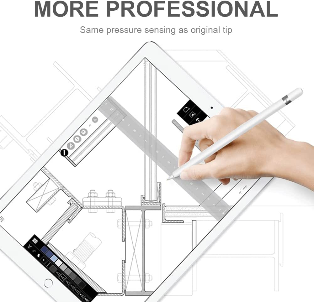 YINVA 3 Pack Pencil Tips for Apple Pencil Tip,3 Styles Fine Point Precise Control Apple Pencil 2Nd Generation Tips,Replacement Tip Ipad Accessories for Apple Pencil 1St Generation(White, Clear)  YINVA   