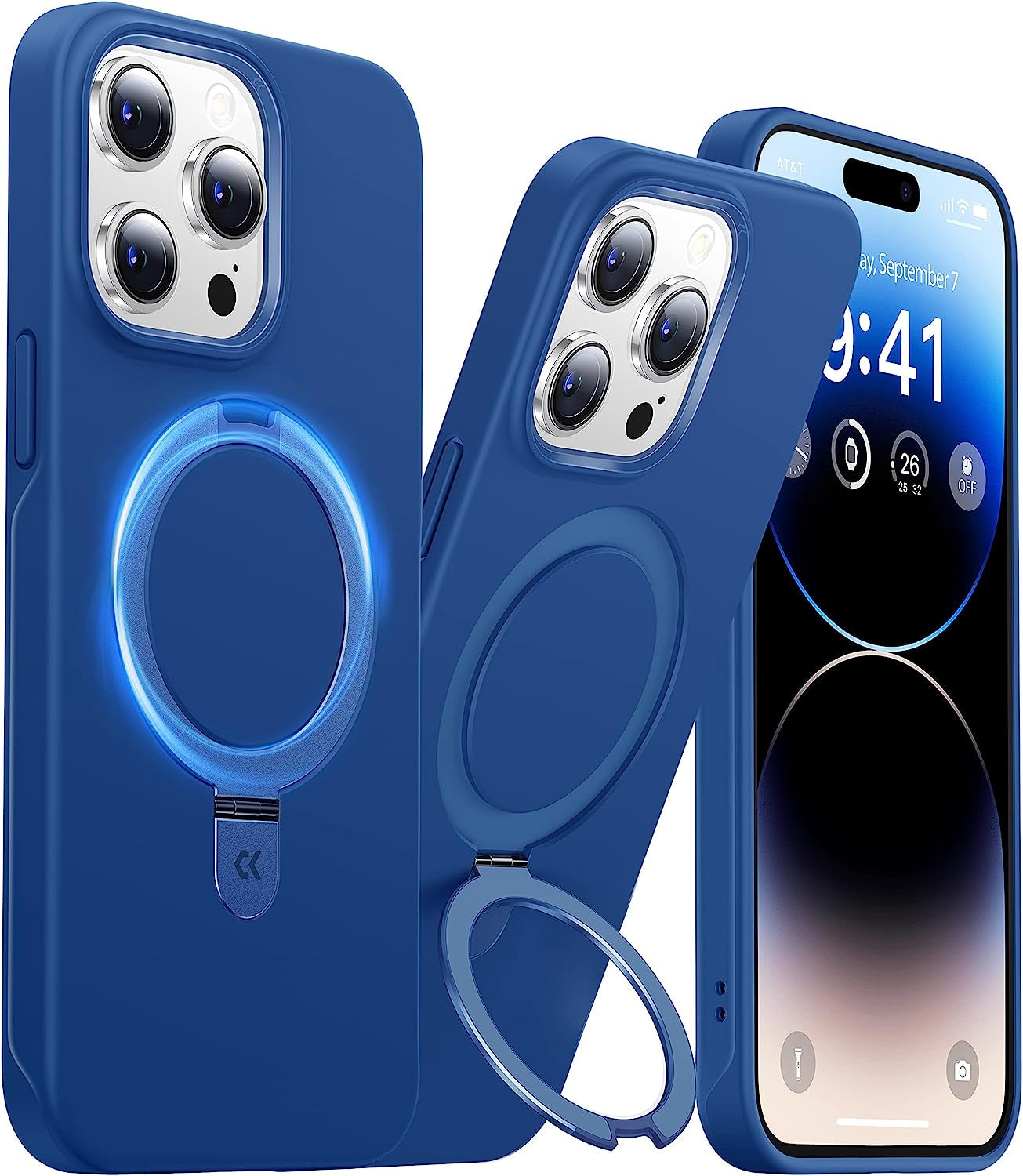 CASEKOO Magnetic for Iphone 14 Pro Max Case with Invisible Stand [Compatible with Magsafe] [Dust-Free Antistatic Silicone] Mil-Grade Protective Non-Slip Phone Cover Cases for Women Men 6.7 Inch, Black  CASEKOO   