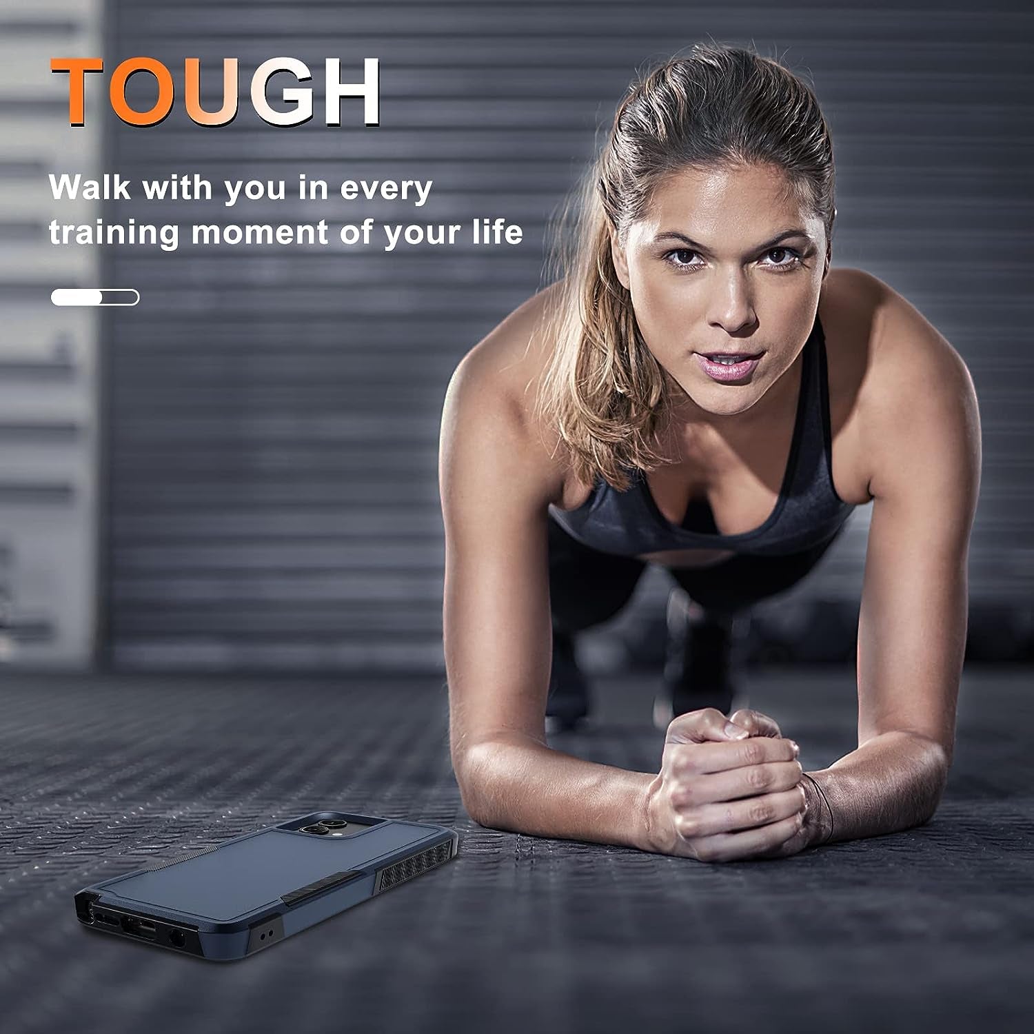 For Motorola Moto G Stylus 5G 2023 Case [Not Fit 4G or 2022 Version], Heavy Duty Rugged Shockproof Protective Phone Cover with Lanyard Strap and Tempered Glass Screen Protector,2023 Navy Blue  RMOCR   