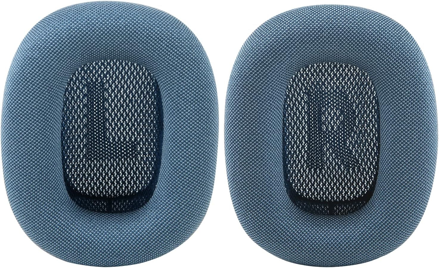 Earpads for Apple Airpods Max Earpad Replacement Sweat Proof Ear Cushions Airpods Max Ear Pad Earcups with Protein Leather, Memory Foam and Magnet Blue  Earrock Blue Mesh Fabric& Inner Silica Gel 