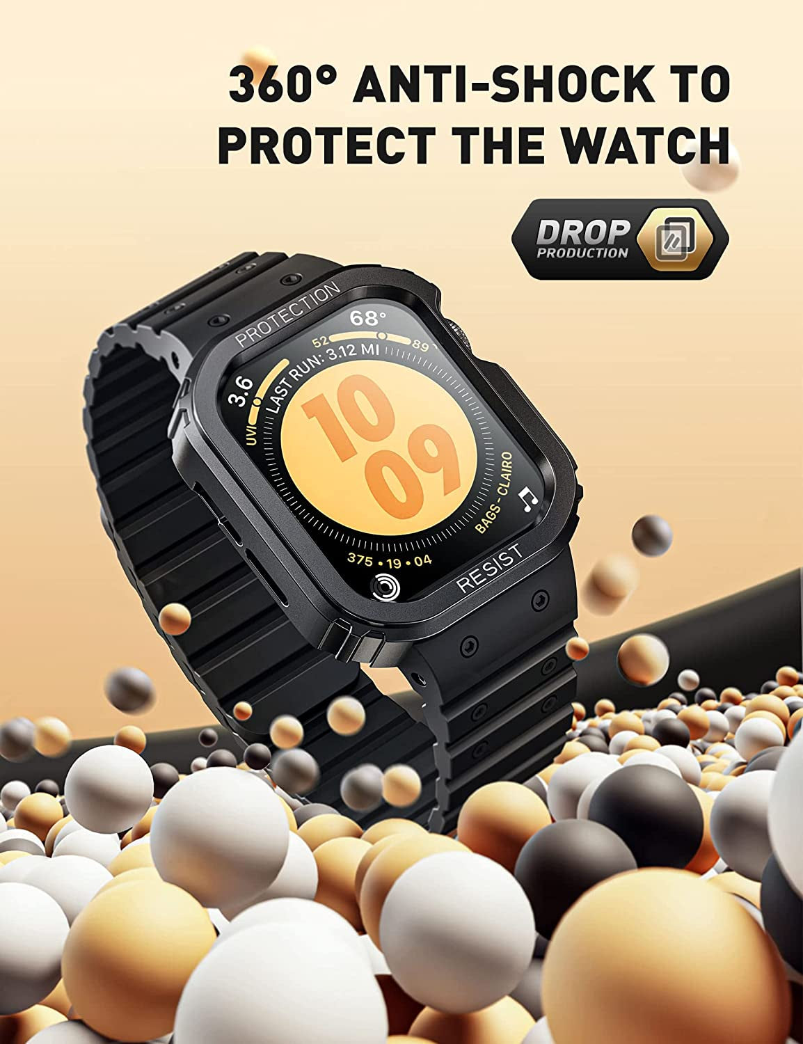 SUPCASE Unicorn Beetle Seal Case with Band for Apple Watch Series 8/7/6/5/4/SE [45/44Mm], Rugged Protective Case with Magnetic Soft Silicone Strap Bands  SUPCASE   