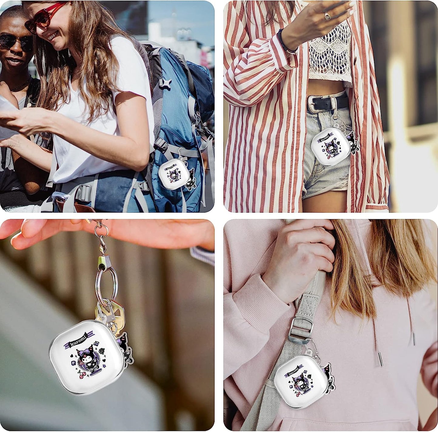 Cute Case for Samsung Galaxy Buds 2 Pro Case (2022) Buds 2 Case/Buds Pro Case/Buds Live Case with Cartoon Kawaii Anime Kulomi Pattern for Women Girls Kids Clear Soft Silicone Cover Skin  DiyGody   