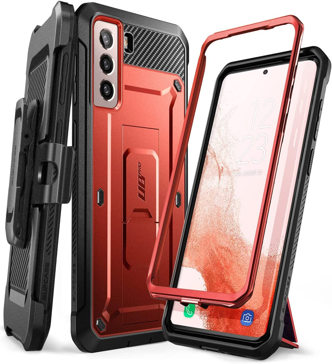 Supcase Unicorn Beetle Pro Series Case for Samsung Galaxy S22 5G (2022 Release), Full-Body Dual Layer Rugged Belt-Clip & Kickstand Case without Built-In Screen Protector (Black)  SUPCASE Ruddy  