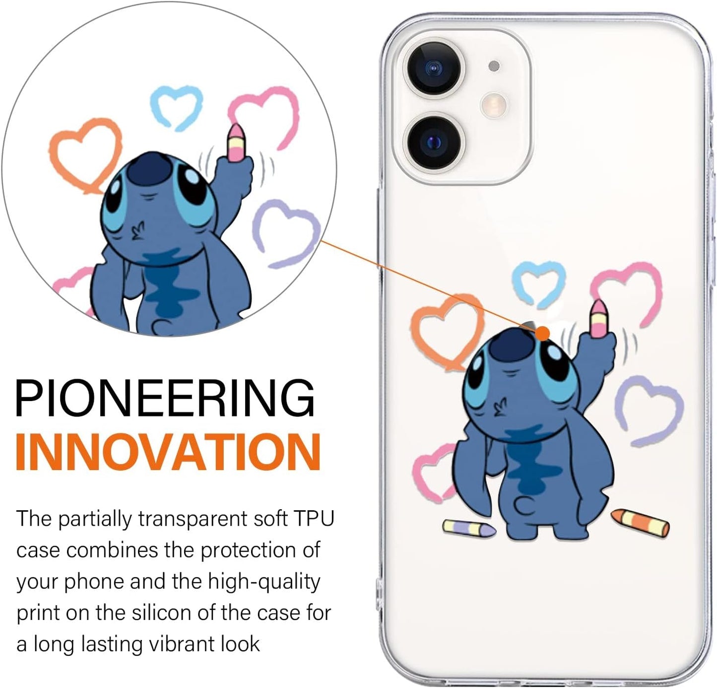 [2 Pack] Cute Case Designed for Iphone 12/Iphone 12 Pro Case, Cartoon Kawaii Aesthetic Cool Phone Cases Girly for Girls Boys Kids Women Clear Soft TPU Protective Cover Funda for Iphone 12 Pro 6.1"  SDJ US   