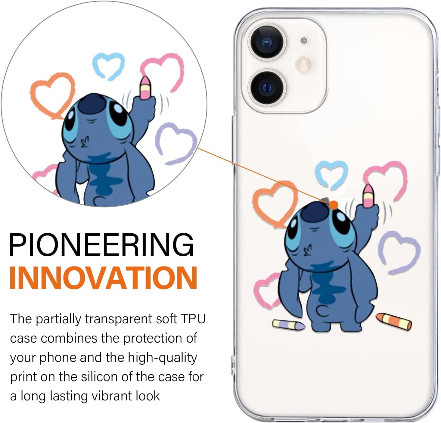 [2 Pack] Cute Case Designed for Iphone 12/Iphone 12 Pro Case, Cartoon Kawaii Aesthetic Cool Phone Cases Girly for Girls Boys Kids Women Clear Soft TPU Protective Cover Funda for Iphone 12 Pro 6.1"  SDJ US   