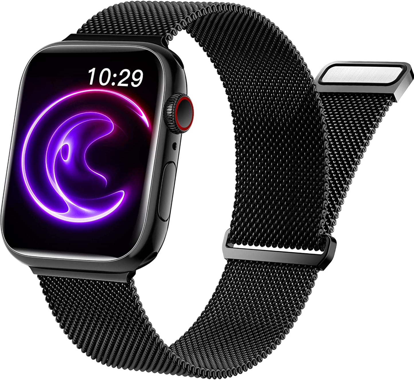 OYODSS Metal Bands Compatible with Apple Watch Band 49Mm 40Mm 38Mm 41Mm 42Mm 44Mm 45Mm Women Men, Magnetic Stainless Steel Loop Mesh Strap for Iwatch SE Ultra Series 8 7 6 5 4 3 2 1 Gold  OYODSS Black 42mm/44mm/45mm/49mm 