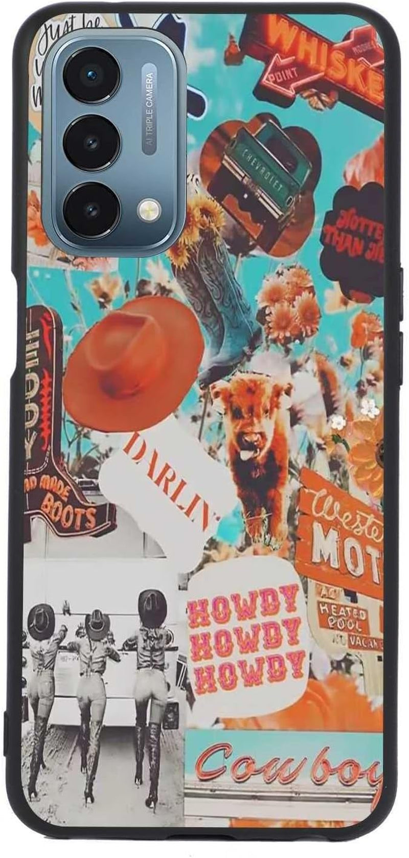KSHSAA Designed for Oneplus Nord N200 5G Western Case, Cowboy Cowgirl Howdy Western Ranch Boho Retro for Oneplus Case Women Girls, Soft Silicone Shockproof Fashion Case for Oneplus  KSHSAA   