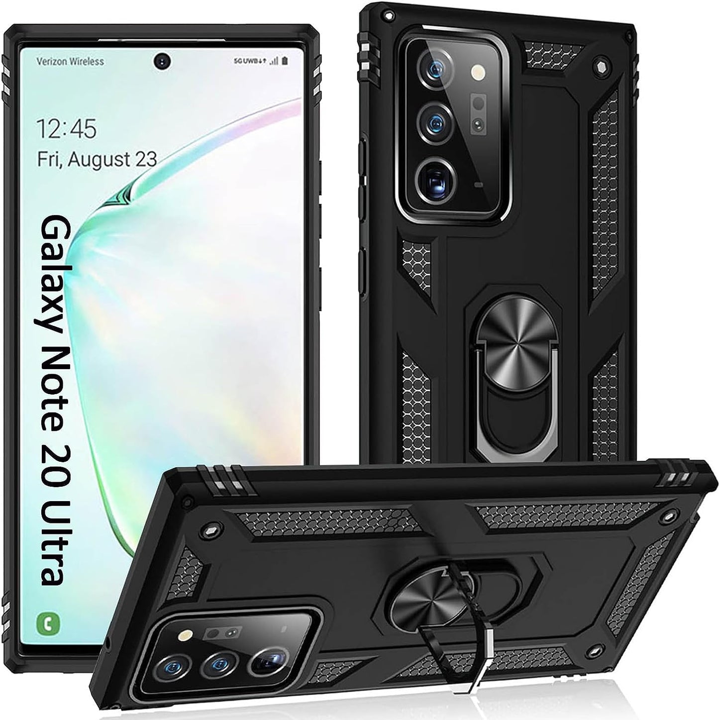 ADDIT Case for Note 20 Ultra Case Samsung Note 20 Ultra Case Galaxy Note 20 Ultra Phone Case, Military-Grade Case with Kickstand & Car Mount Function for Samsung Galaxy Note 20 Ultra 5G - Teal  ADDIT Black Samsung Galaxy Note 20 Ultra/Note 20 Ultra 5G 