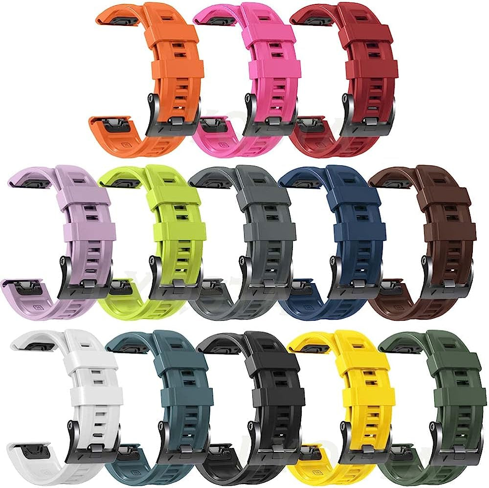 BEFIA 22 26Mm Quick Release Silicone Straps Band for Garmin Fenix 7 7X 6 6X Pro 5 5X plus 3 3HR Official Screw Buckle Smart Wristbands  BEFIA   