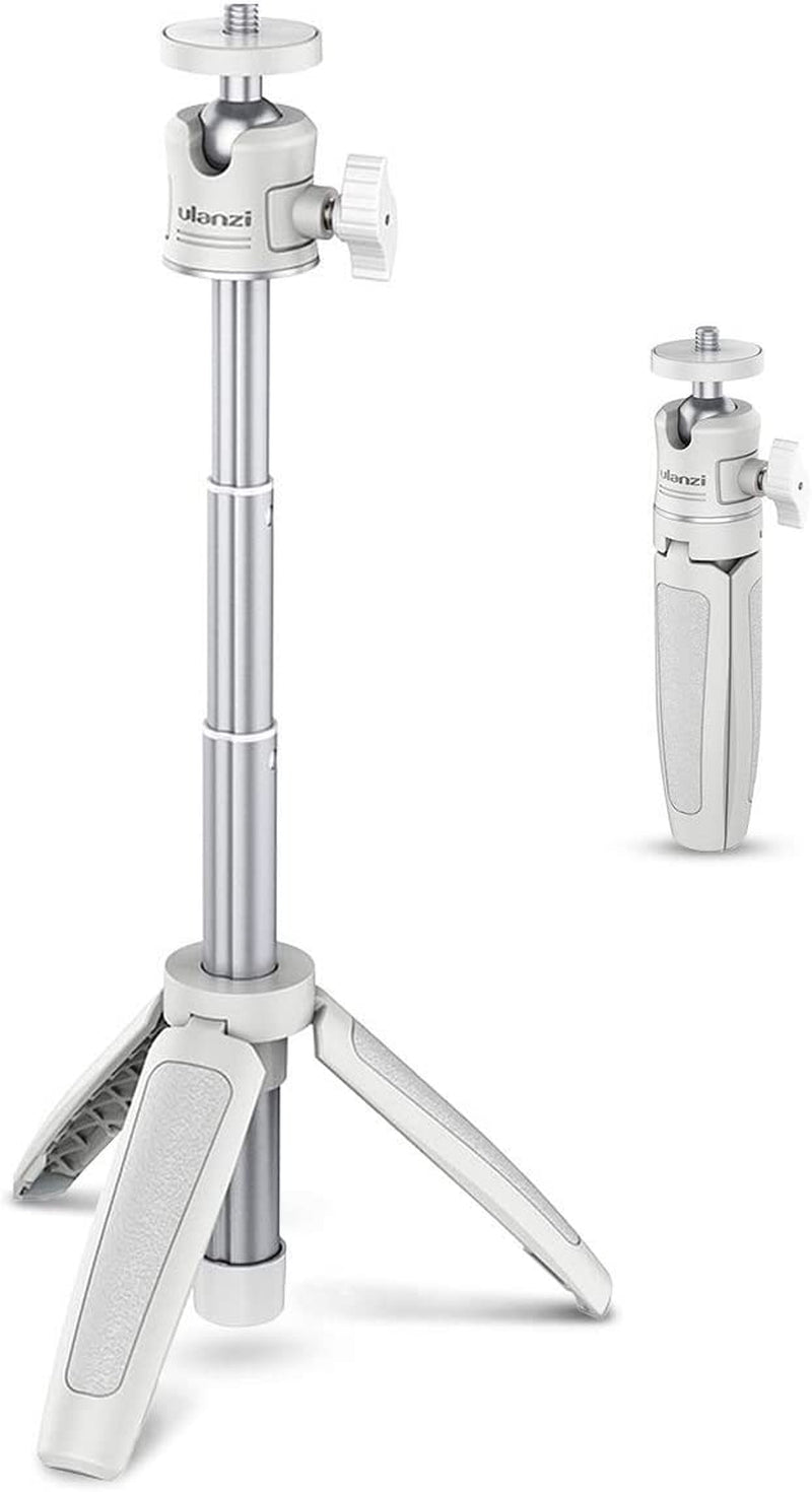 ULANZI MT-08 Extension Pole Tripod, Mini Selfie Stick Tripod Stand Handle Grip for Webcam Iphone 11 Pro Max Samsung Smartphone Canon G7X Mark III Sony ZV-1 RX100 VII A6400 A6600 Cameras Vlogging  ULANZI White  