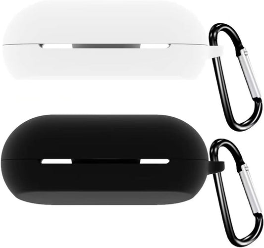 Accdeny Compatible for Sony WF-C500 Headphone Case, [Supports Wireless Charging] [Shockproof Protective Case] Silicone Headphone Case (Black-White)  Accdeny   