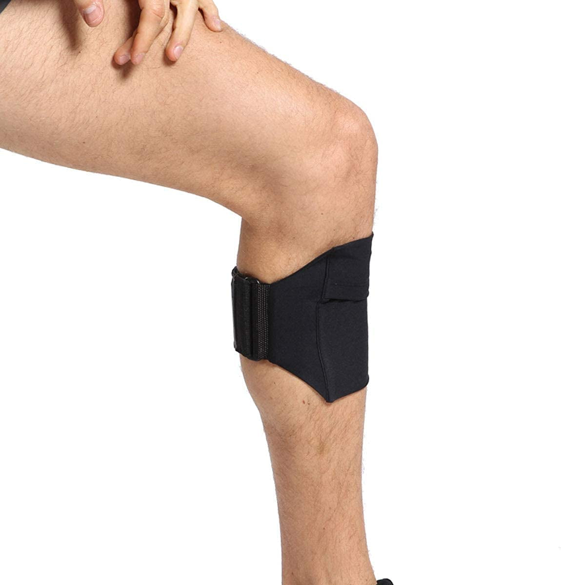 Ailzos Equestrian Riders on the Leg Cell Phone Holder for the Leg/Calf - Leg Band for Equestrian, Jogger, Hiker or Motorcycle, Exercise Arm Holder Armband for Running, Fits Phone Size under 6", Black  Ailzos   