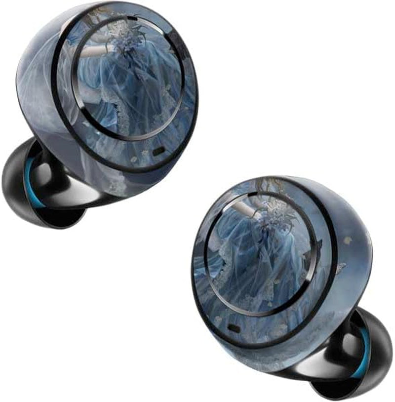 Skinit Decal Skin Compatible with Echo Buds - Officially Licensed Nene Thomas Fairy with Black Cat Sitting on Moon by Nene Thomas Design  Skinit   