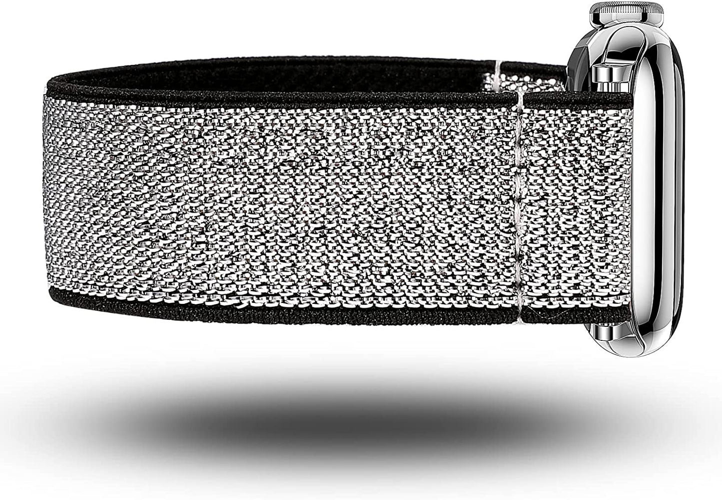 TOYOUTHS Elastic Band Compatible with Apple Watch Band Scrunchies Stretchy Solo Loop 41Mm/40Mm/38Mm Soft Nylon Strap Replacement Wristband for Iwatch Series 8/7/SE/6/5/4/3/2/1, Black/Gold/Blue, S  TOYOUTHS   