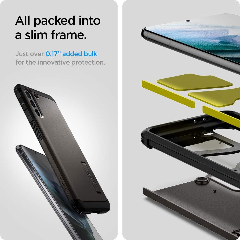 Spigen Tough Armor [Extreme Protection Tech] Designed for Galaxy S21 Case (2021) - Gunmetal  Spigen   