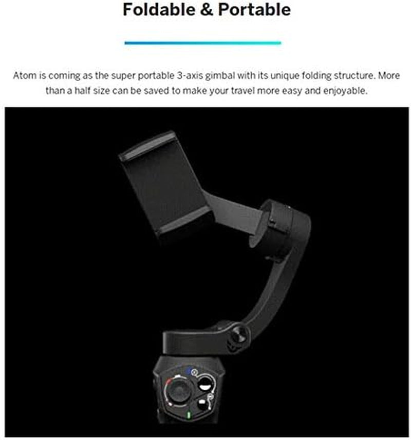 YTYZC 3-Axis Foldable Pocket Sized Handheld Gimbal Stabilizer for Smartphone Charging  ytyzc   