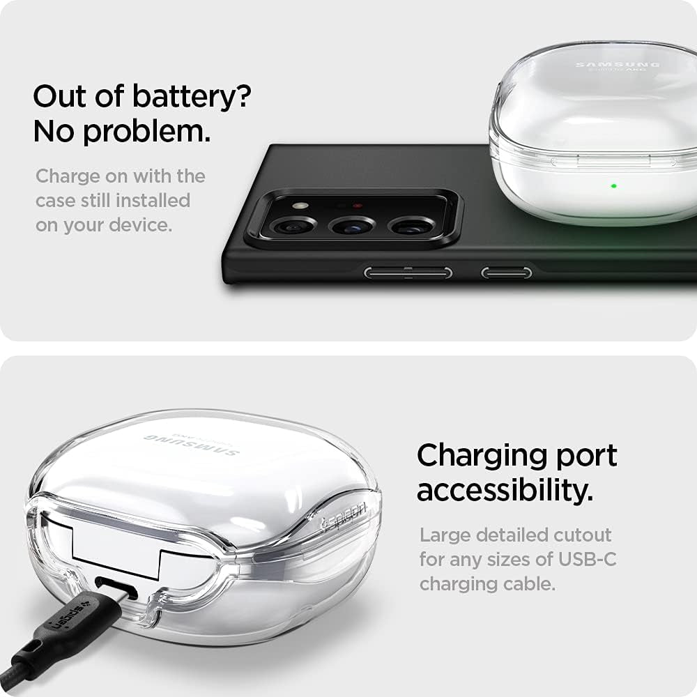 Spigen Ultra Hybrid Designed for Galaxy Buds2 Pro Case (2022) / Galaxy Buds 2 Case (2021) / Galaxy Buds Pro Case (2021) / Galaxy Buds Live Case (2020) - Crystal Clear  Spigen   